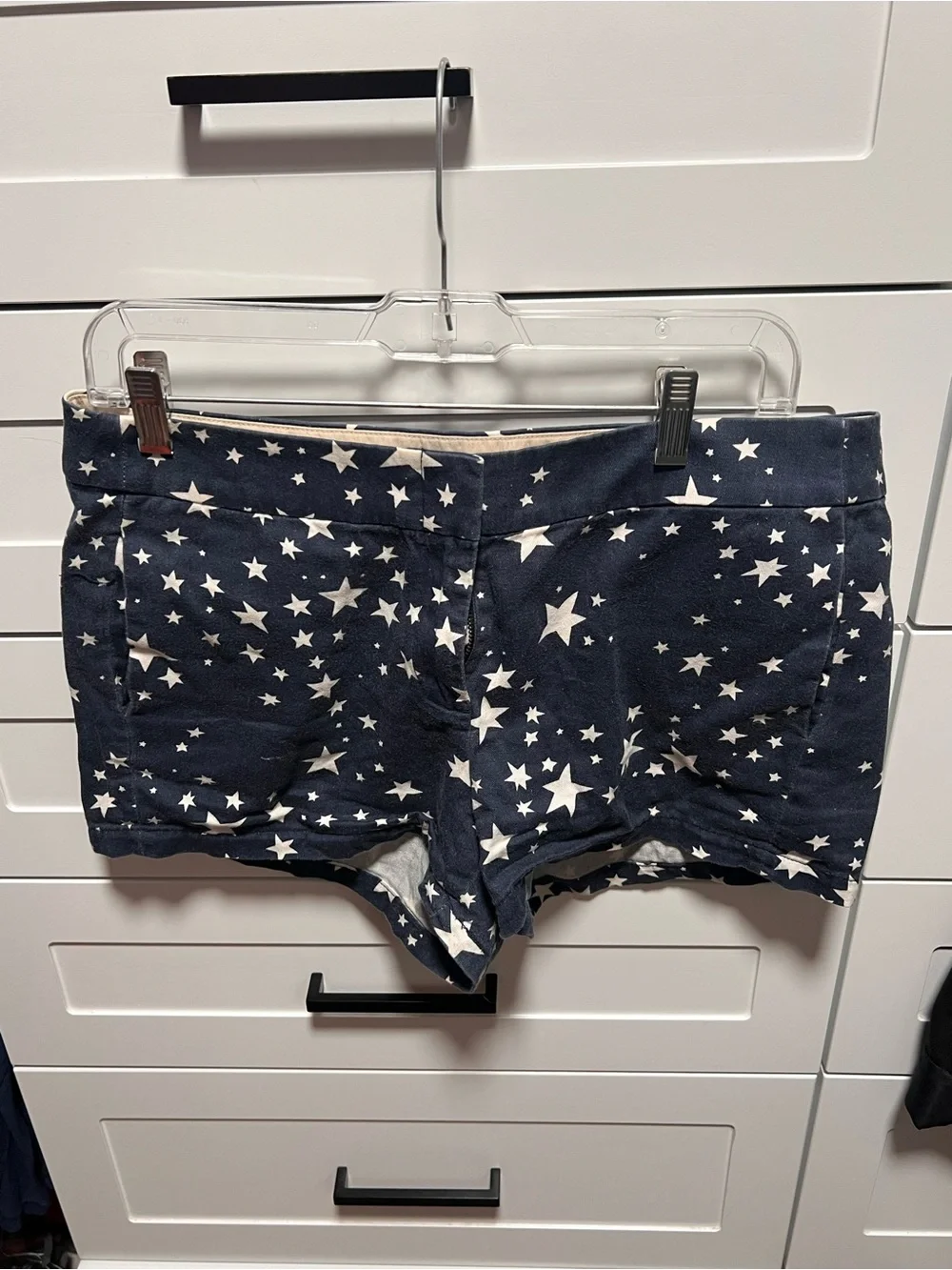 Women's Navy Star Print Shorts